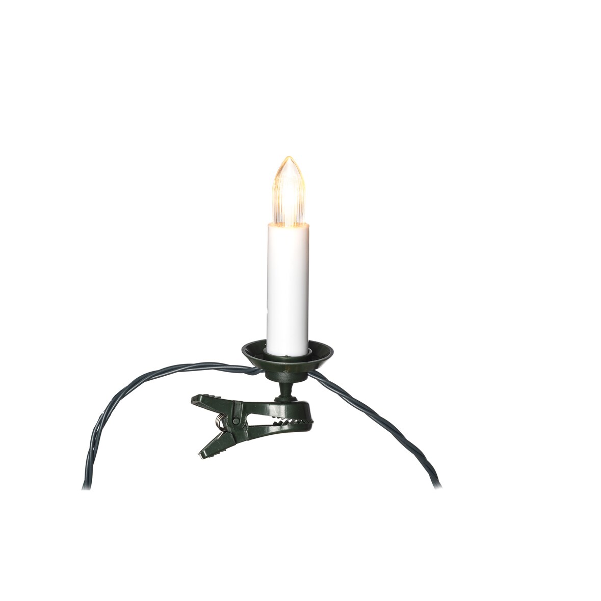 Konstsmide LED Baumkette, Topbirnen, "One String", 16 funkelnde bernsteinfarbene Dioden, 4,5V, Innen, grünes Kabel - 1129-020