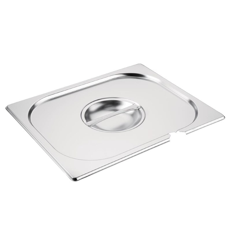 Couvercle inox GN 1/2 avec encoche