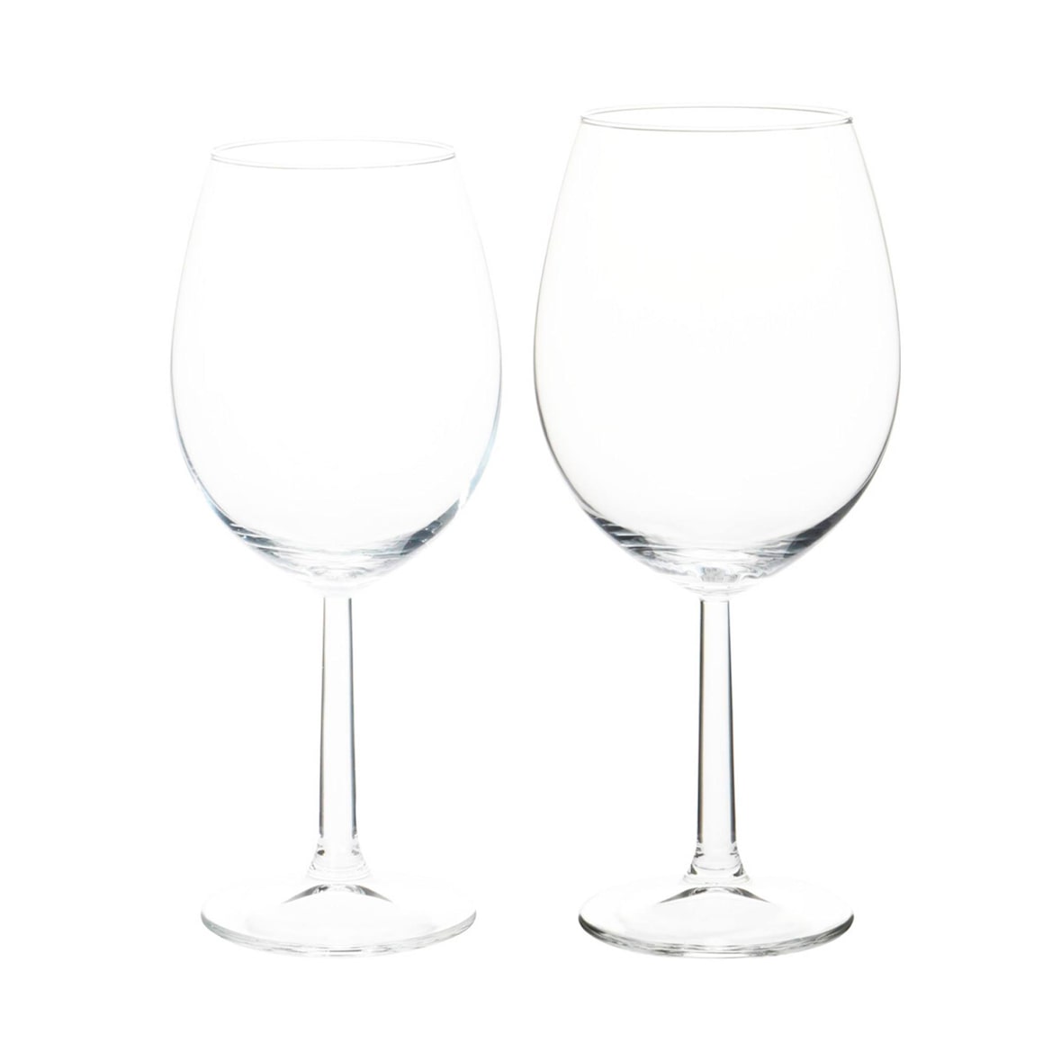 WellHome - Conjunto de 12 taças de vinho (6 de 580ml + 6 de 430ml) em vidro.