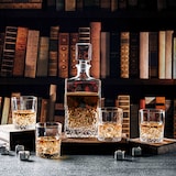 thumbnail of Coffret whisky en verre ciselé avec carafe 850 ml et 4 verres 280ml