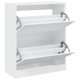 thumbnail of Helloshop26 - Armoire à chaussures range chaussures rangement meuble entrée couloir salon 80 x 34 x 96,5 cm bois d'ingénierie blanc 02_0021507