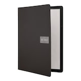 thumbnail of Securit® Carta A4 "Leather" - Marrone - Linea "Raw" - 100% pelle ecologica - Targhetta "Menu" + targhetta neutra incluse - 4 facciate