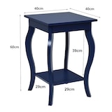 thumbnail of COSTWAY Nachttisch mit Ablage, 2-stöckiger Beistelltisch aus Holz mit geschwungenen Beinen, Nachttisch