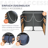 thumbnail of Mülltonnenbox 4er mit Pflanzdach für 120-240 Liter in Anthrazit, robust und modern 120x240x100 cm für funktionale und dekorative Aufbewahrung