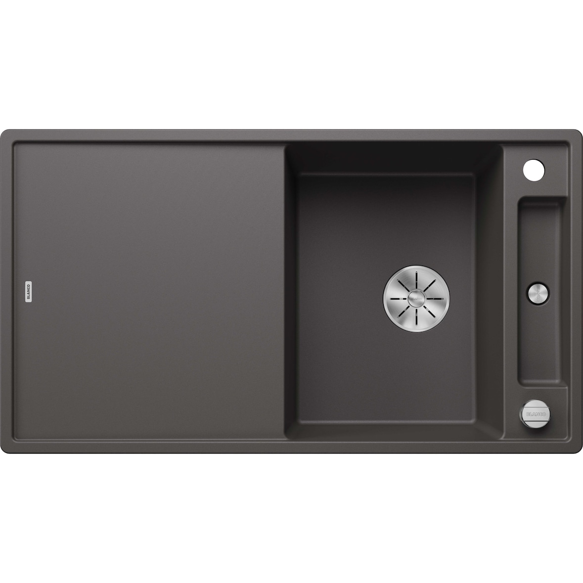 BLANCO AXIA III 5 S Einbauspüle SILGRANIT felsgrau ab 50 cm mit Brett