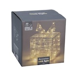 thumbnail of WellHome - Decoratieve kerstgeschenkdoos met 30 warmwitte micro-LED's 15x15x15cm