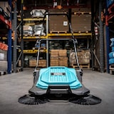 thumbnail of Handkehrmaschine mit 2 Bürsten Mechanische Kehrmaschine Blatt Schmutz Kehrbreite 63 cm Behälter 20L Terrassenreinigung Alleen INTEC