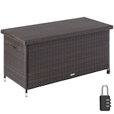 thumbnail of tectake Baúl de almacenamiento Kiruna con trenzado de ratán sintético, 120x55x61,5 cm, 270l  Marrón
