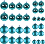 thumbnail of 30tlg. Christbaumkugeln / Weihnachtskugeln petrol Ø 4/5/6/7cm
