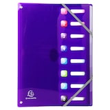 thumbnail of Exacompta 58680E 8x Eckspann-Ordnungsmappen aus PP mit dehnbarem Rücken, 8 Fächer, für DIN A4 - Iderama - Farben sortiert