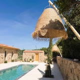 thumbnail of Lumisky Suspension Extérieure XXL Jonc de Mer Beige D100cm Câble 5m Jonc de mer Beige