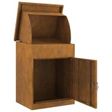thumbnail of Paketbox KILI mit Speicher Rostig 47,5x38x59 cm Cortenstahl | Paketkasten Paketbox für Zuhause Kasten für Pakete