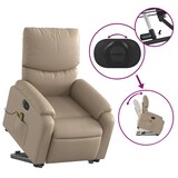 thumbnail of vidaXL Massagesessel mit Aufstehhilfe Elektrisch Cappuccino Kunstleder