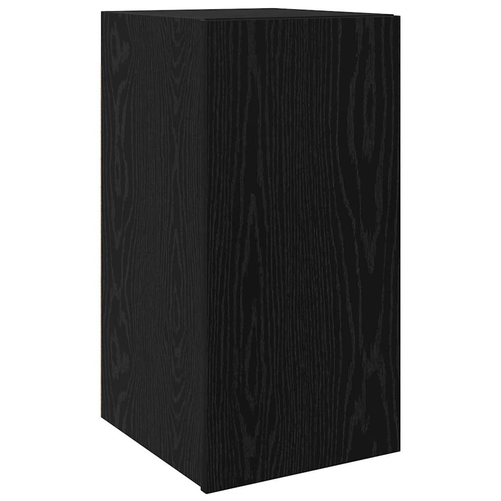 vidaXL Wand-TV-Schrank Schwarz Eichen-Optik 30,5 x 30 x 60 cm