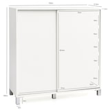 thumbnail of Schuhschrank `Fulda`: 20 Paar Schuhe, moderne Ablagefächer, Schiebetüren, kratzfest, Melaminharz. Weiß, 100x38x108 cm | Kadima Design