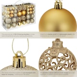 thumbnail of tectake 100 kerstballen onbreekbaar in goud - goud - 403323
