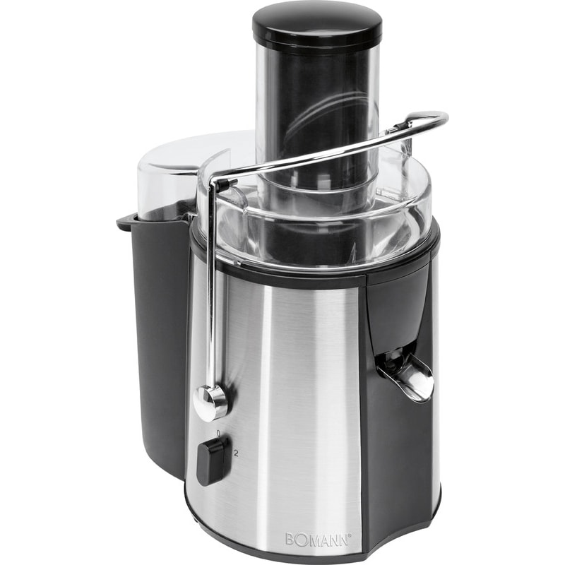 Bomann AE 1917 CB Centrifuga per Succhi Frutta e Verdura Semi-Professionale 2 Velocità Staccabile, Nero/Argento, 1000W