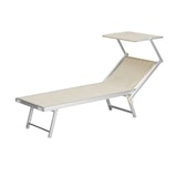 thumbnail of Garden Friend Lettino Deluxe struttura in alluminio copertura in textilene misure h38x186x61 cm beige mélange