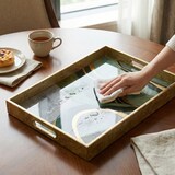 thumbnail of IvoQ Luxe Marmerlook Dienblad met Goudkleurige Handgrepen - Marmeren Ontwerp - Stijlvol en Praktisch