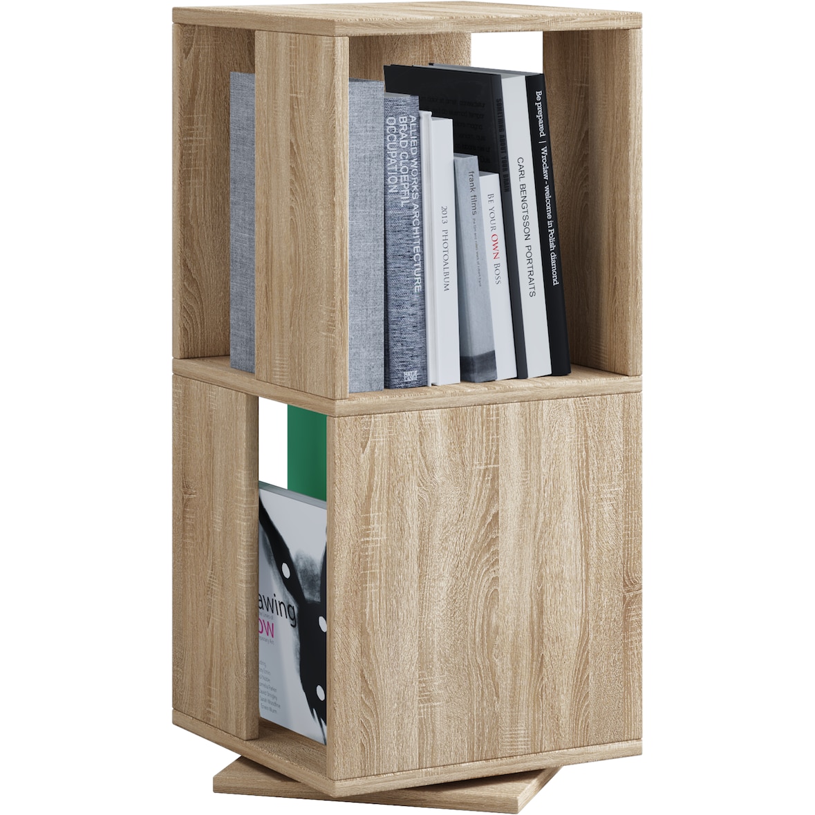 VCM Büroregal & Bücherregal Stifta Sonoma-Eiche H. 74 x B. 34 x T. 34 cm