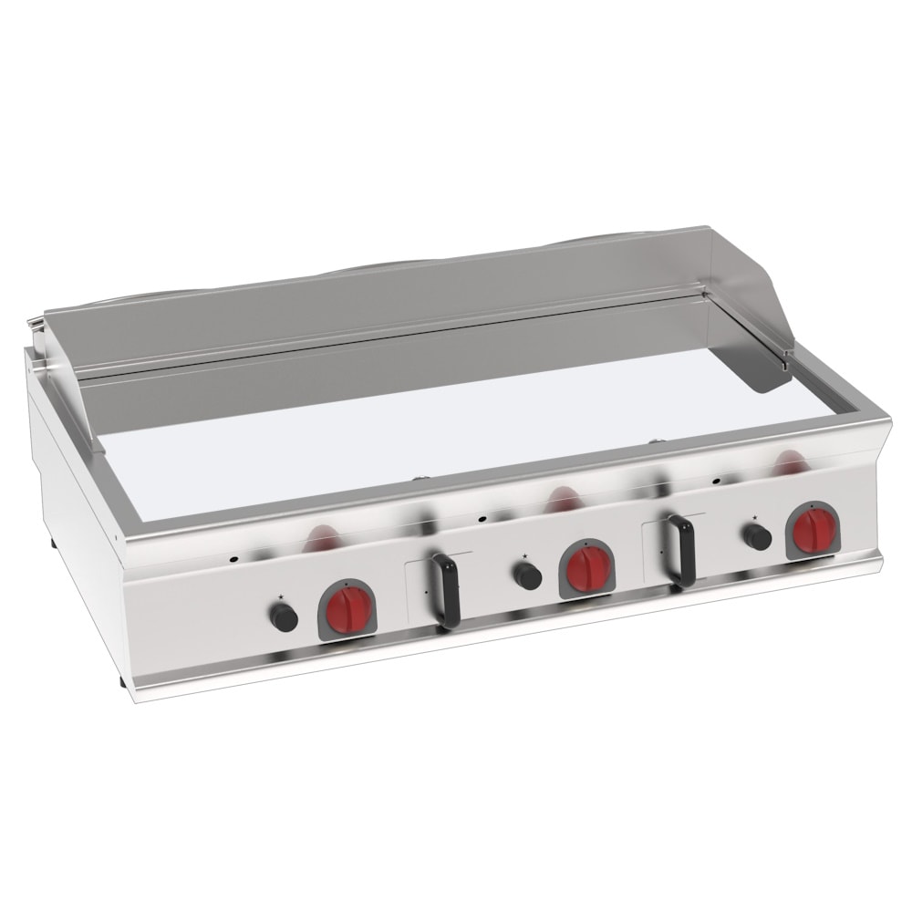 EURAST - Platte-frytop cd 15 mm gas glatt auf offenem untergestell - 1200x700x280 mm - 21,6 Kw - 36651317