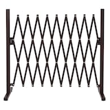 thumbnail of Alu Absperrgitter HWC-K56, Scherengitter Schutzgitter Zaun, ausziehbar schwenkbar Stahl 103x36-265x31cm, braun