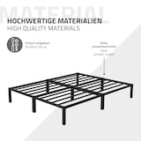 thumbnail of ML-Design Metallbett 160x200 cm Schwarz | Stahlrahmen mit Lattenrost, robustes Doppelbett, Ehebett, Jugendbett, Gästebett