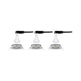 thumbnail of Paulmann Spot encastré LED Nova schwenkbar Kit de base orientable  rond 84mm 50° GU10 3x6,5W 3x460lm 230V  2700K Acier brossé 93429