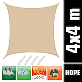 thumbnail of Tenda da Sole UV 4x4 Quadrato di HDPE Telo di Protezione Solare Balcone Beige