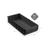 thumbnail of PROREGAL 10x Leitfähige Industriebox 400 B | HxBxT 8,1x18,3x40cm | 4,7 Liter | ESD, Sichtlagerkasten, Sortimentskasten, Sortimentsbox