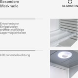 thumbnail of Brooklyn 23 Mini-Kühlschrank Glastür LED Ablage Silber