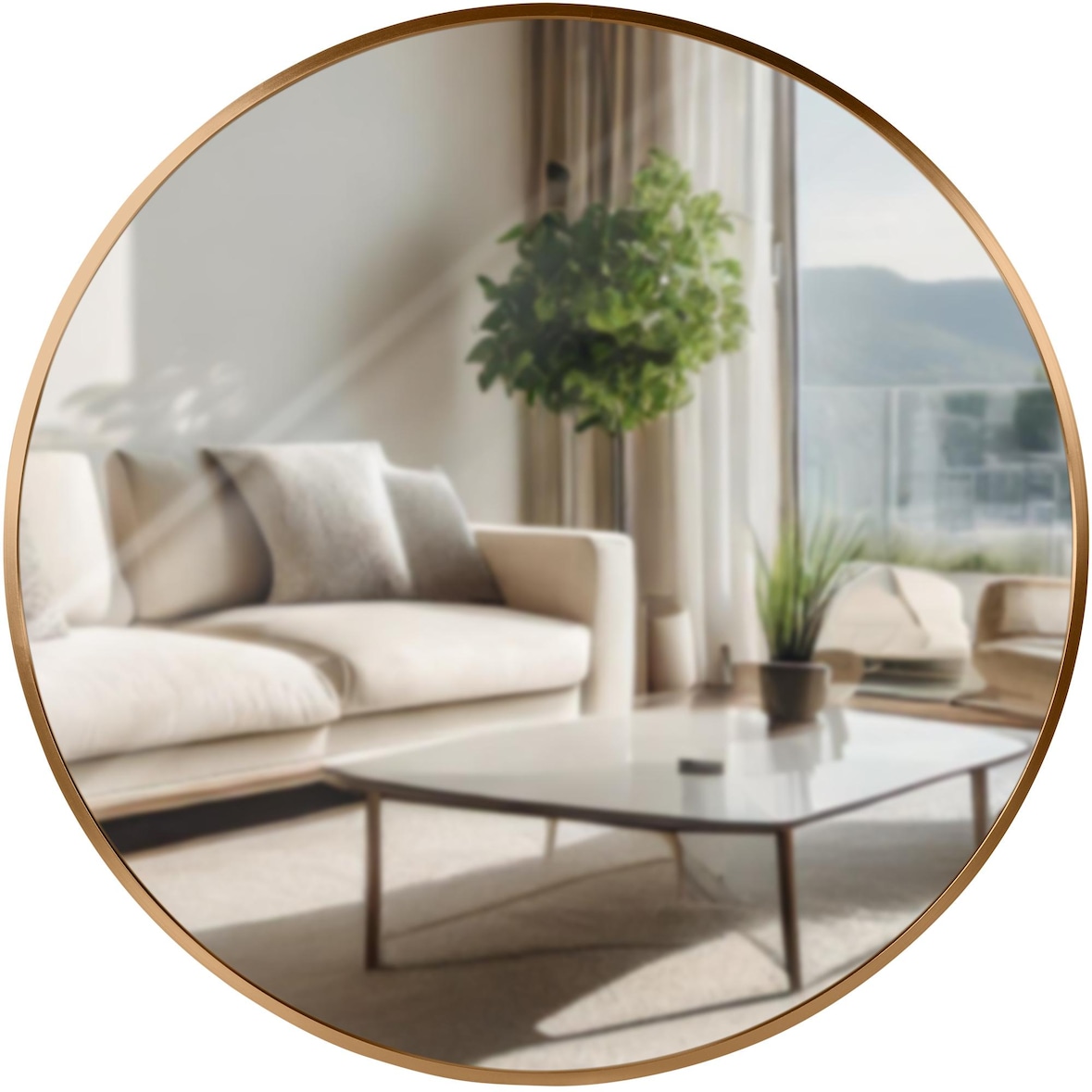 Miroir mural Elsie Or mat/L