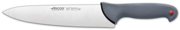 Arcos Cuchillo Cocinero, Hoja de Acero Inoxidable NITRUM de 250 mm, Mango de Polipropileno recubierto de Elastómero, Color gris