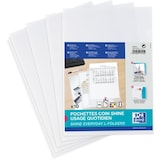 thumbnail of Sachet de 10 pochettes coin Shine A4, en polypro lisse incolore