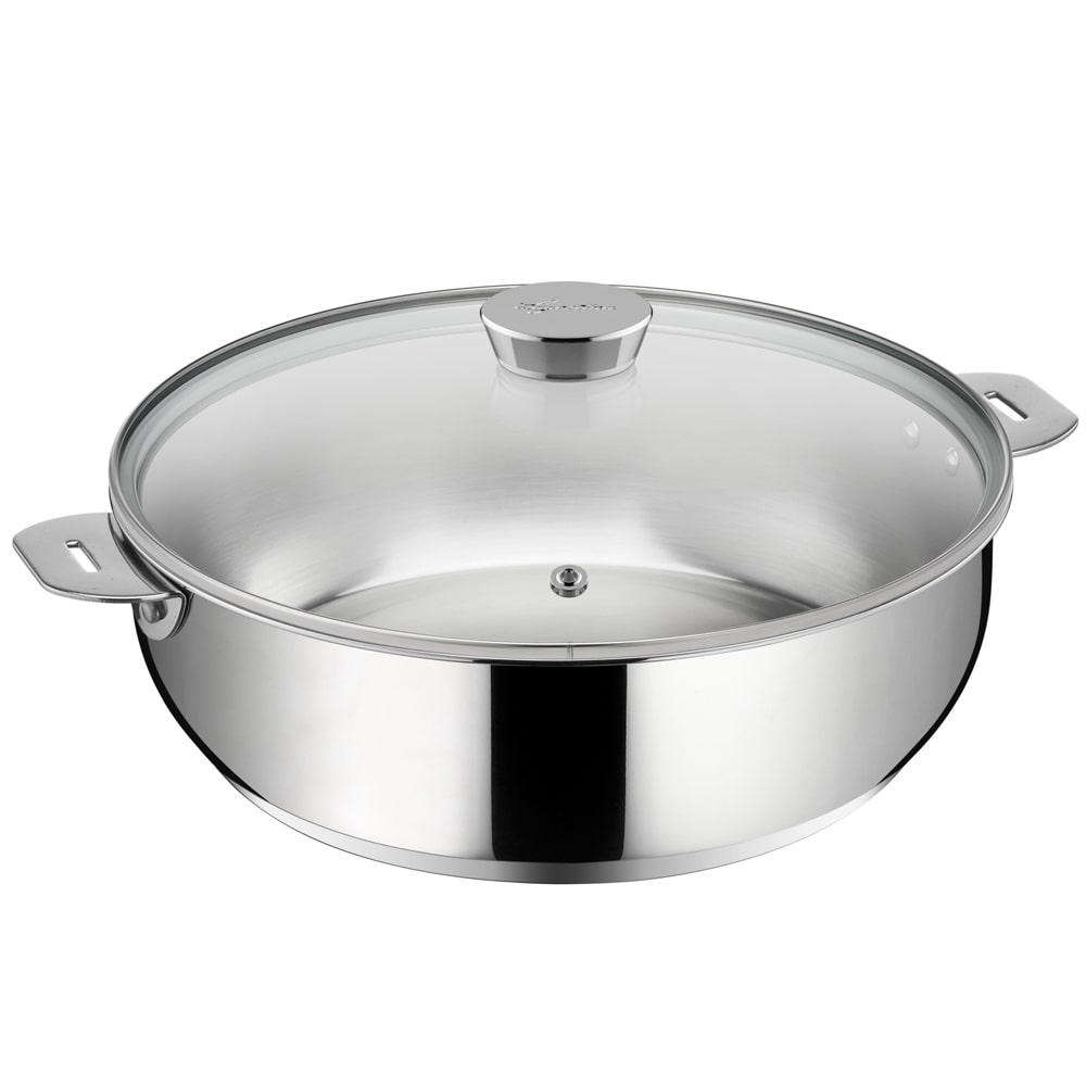 Sauteuse Salvaspazio+ avec son couvercle 26 cm en inox -  Argent / Métallique Autre forme Acier Inoxydable (inox  Lagostina 30.00x30.00 cm