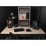 thumbnail of EXACOMPTA Cassettiera Toolbox Mini 319914D, 4 cassetti, box PS monoblocco in orizzontale, (PxlxAlt) 27x35,5x13,5 cm, gamma Black Office, nero/ass.