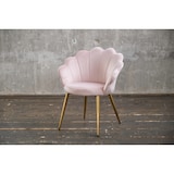 thumbnail of KAWOLA Stuhl CARLA Esszimmerstuhl Velvet rosa Fuß gold