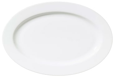 METRO Professional Plato llano Fine Dining, porcelana, 30.5 cm, ovalado, blanco, 4 unidades