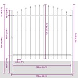 thumbnail of vidaXL Tuinhek Wit 170 x 165 cm Gepoedercoat staal