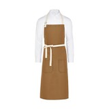 thumbnail of SANTORINI - Contrasted Bib Apron with Pocket: One Size / Caramel
