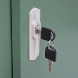 thumbnail of Aktenschrank, klein | HxBxT 90x90x45cm | mit abschließbaren Schiebetüren | Grün| Stahlschrank Büroschrank