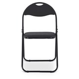 thumbnail of Klappstuhl 2er-Set, klappbarer Gästestuhl, gepolstert, leicht und bequem, Belastbarkeit 100 kg, Schwarz/Schwarz, Raburg Paul