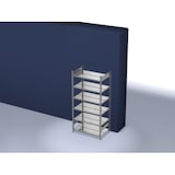 thumbnail of Aktenregal, Grundfeld, HxBxT 2000x1060x635mm, Fachl. 90kg, 6xStahlboden, 6 OH