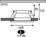thumbnail of Paulmann Einbauleuchte Cole    rund 88mm  GU10 max. 10W  230V dimmbar  Schwarz#Gold matt 93395