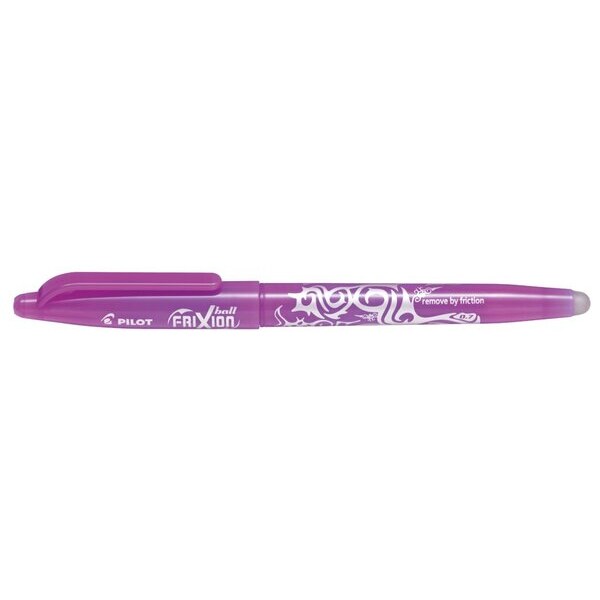 PILOT Roller gel FriXion Ball 07. Effaçable et rechargeable. Encre mauve