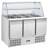 thumbnail of Mobile per preparazione insalate con vetrina 3 porte 3 griglie gn 1/1 con cubetti - 1365x700x1300 mm - 230 W 230/1V - 7CA39QRC Eurast