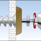 thumbnail of FISCHER Gipskartondübel Metall GKM 12 mit Schraube