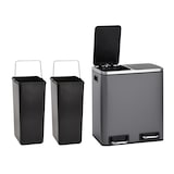 thumbnail of SVITA TM2X15 Afvalbak 30 afvalscheidingssysteem afvalbak met compartimenten grijs