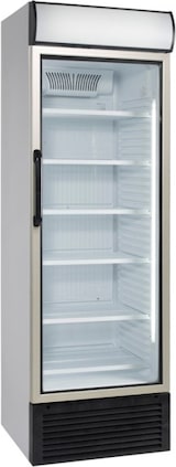 thumbnail of Nordcap Glastürkühlschrank KU 450 G, mit Umluftkühlung, Glastür mit Griff und Werbe-Display