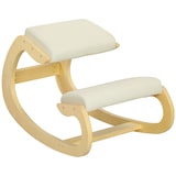 thumbnail of HOMCOM silla ergonómica de rodillas, silla de rodillas de madera, taburete ergonómico, cojín acolchado, para mejorar la postura, crema